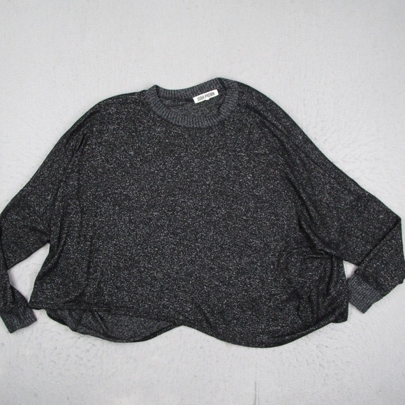 Joah Brown Tops - Joah Brown Womens Oversized Crewneck Top Charcoal Grey Heather One Size USA Made